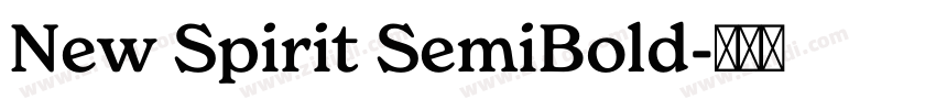 New Spirit SemiBold字体转换